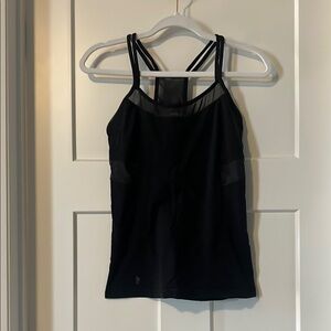 Ellie Black Fitted Sleeveless Workout Tank